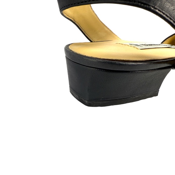 Etienne Aigner Black Leather Flats with Ankle Strap - Picture 11 of 15